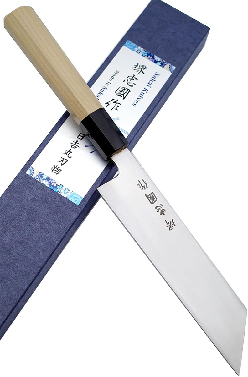 堺忠國作 芋切包丁 日本製 菜切り モリブデン 180mm-本焼 プロ愛用の堺包丁