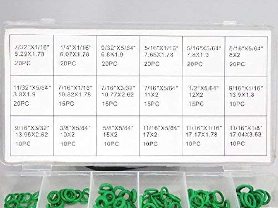 Oリング 18 サイズ 270ヶ セット 専用ケース 付き HFC-134a R134a R410A MDM( 2：270ヶセット)｜horikku｜02