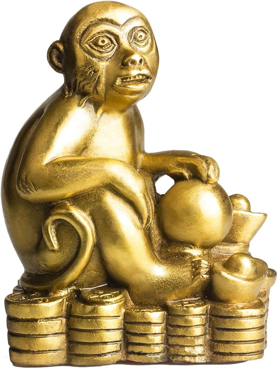 純粋な赤金の工芸品 お金の猿 置物 干支 申猿 さる サル 銅製