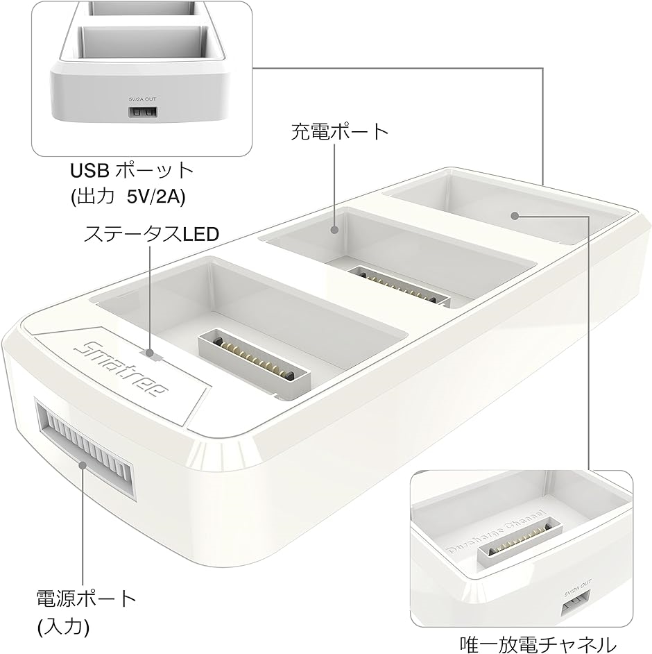 DJI Phantom 4、Phantom pro バッテリー用充電ハブ 日本語説明書付き