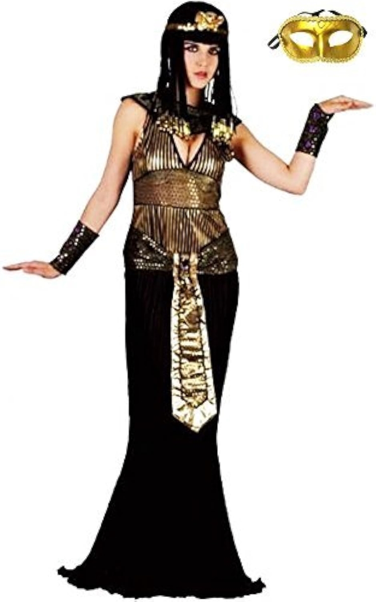 古代エジプト・ギリシャ女性衣装 G ベネチアンマスク付き2点セット コスチューム レディース S247-WG( 女性衣装 G)