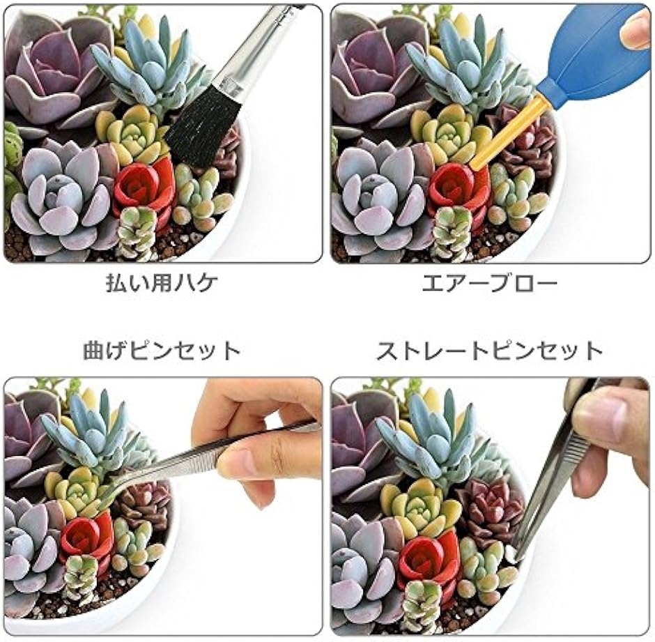 多肉植物 室内 ミニ ガーデニング ツール 15点 園芸 用品 セット インテリア 苗 寄せ植え テラリウム ハオルチア( 15種類)｜horikku｜05