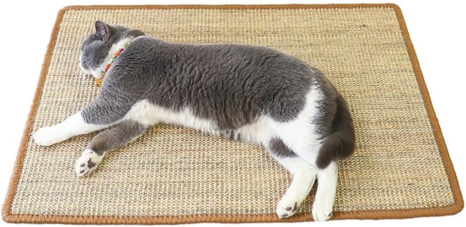 猫用爪とぎ スクラッチャー マット 高密度高耐久 サイザル麻製 猫用おもちゃ 家具を保護 S( ナチュラル,  S 30x40)