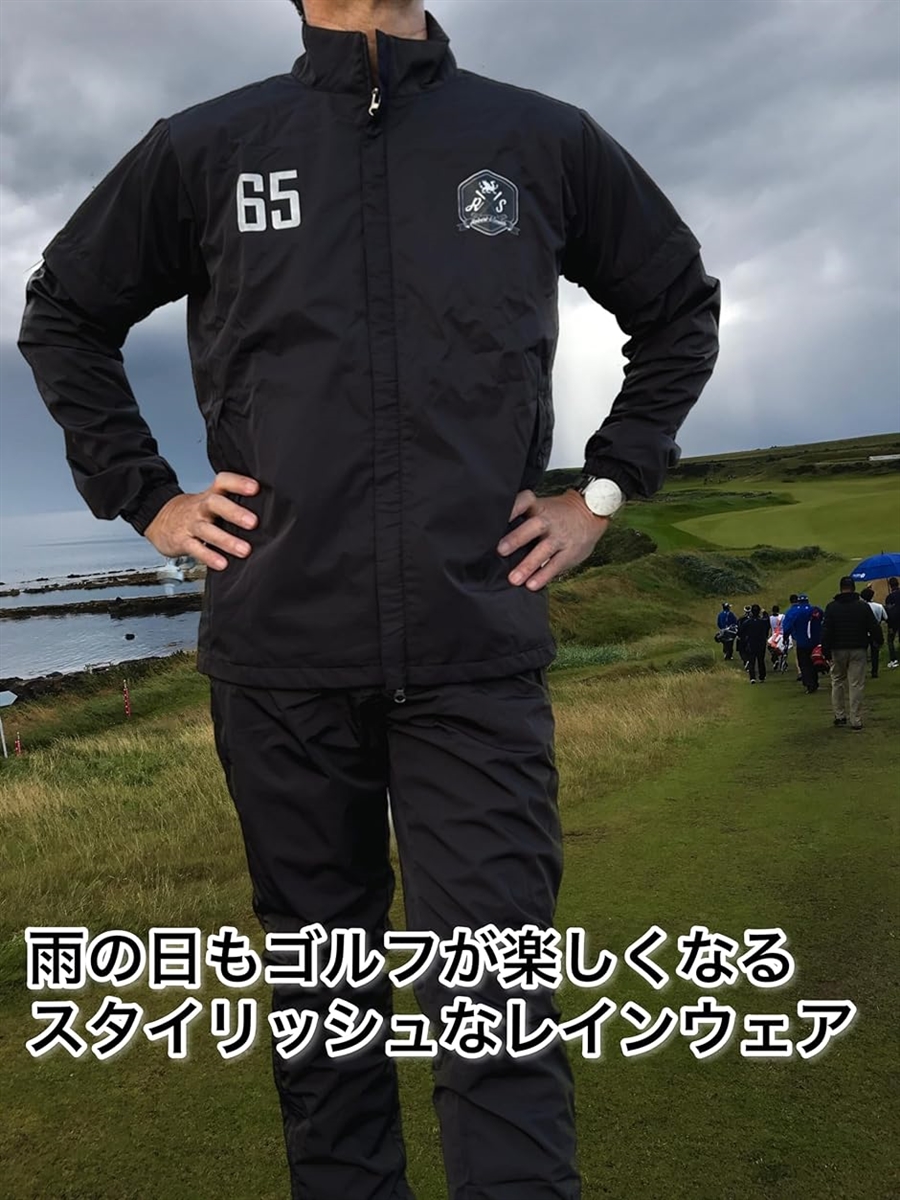 ゴルフ レインウエア 4点セット トップス・パンツ・レインキャップ