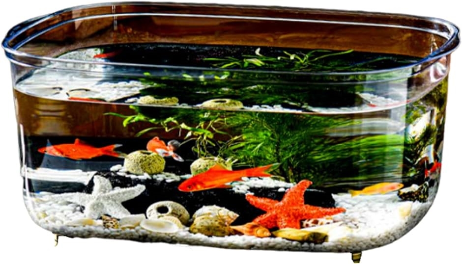 金魚 水槽 飼育 大容量 アクアリウム 観葉植物 インテリア プラスチック 透明 34x25.5x15.8cm