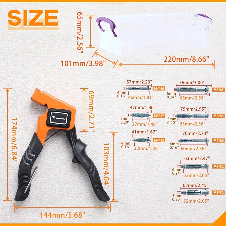ボードアンカーツール 中空壁アンカー 石膏ボード 乾式壁用モリー