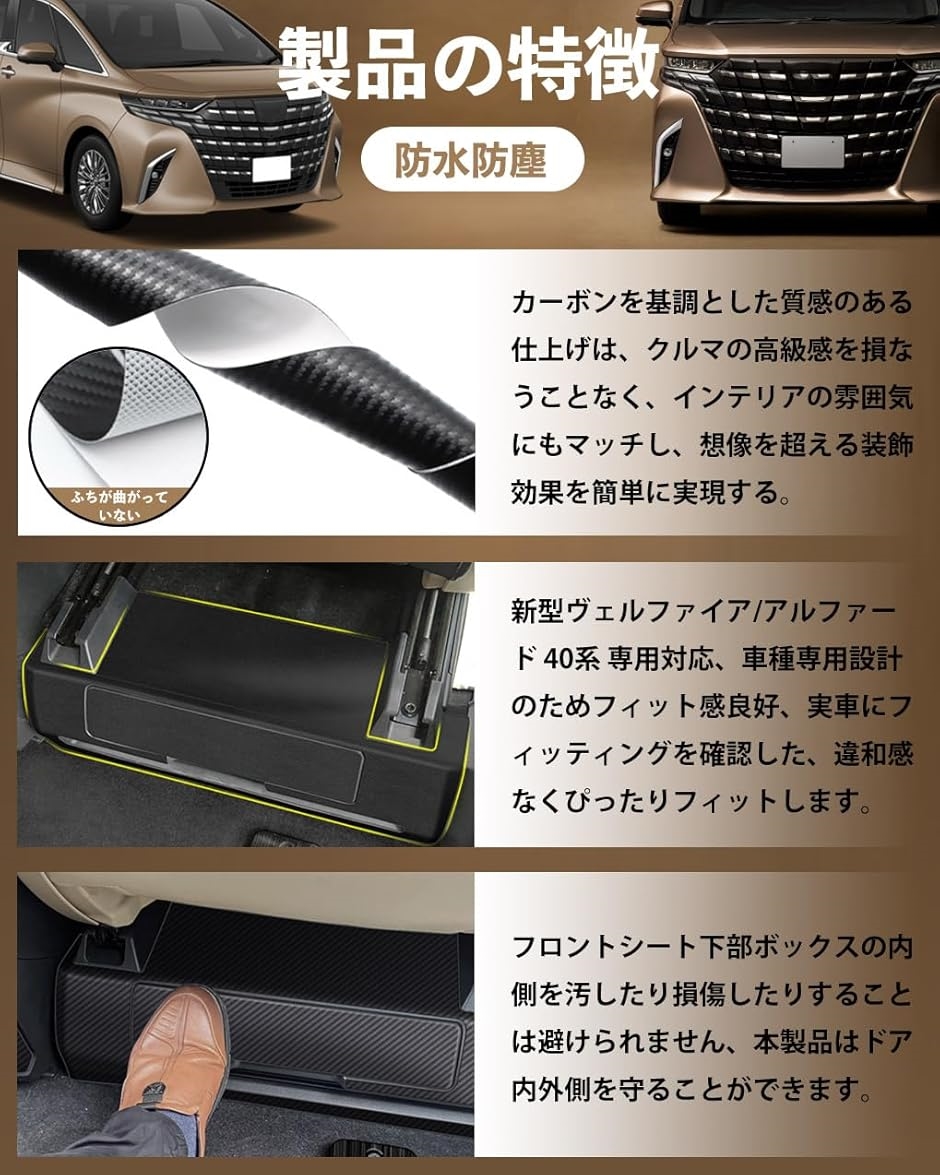 トヨタ アルファード 40系/ヴェルファイア サイド キックガード バック トヨタ アルファード 40系/ヴェルファイア サイド キックガード バック