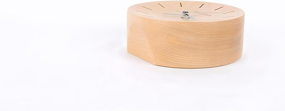 置き時計 天然木 木製 卓上時計 アナログ( TC1307 ホワイト ブナ木（ドイツ） 数字なし,  12cmx12cmx4cm)｜horikku｜05