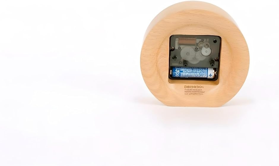 置き時計 天然木 木製 卓上時計 アナログ( TC1307 ホワイト ブナ木（ドイツ） 数字なし,  12cmx12cmx4cm)｜horikku｜06