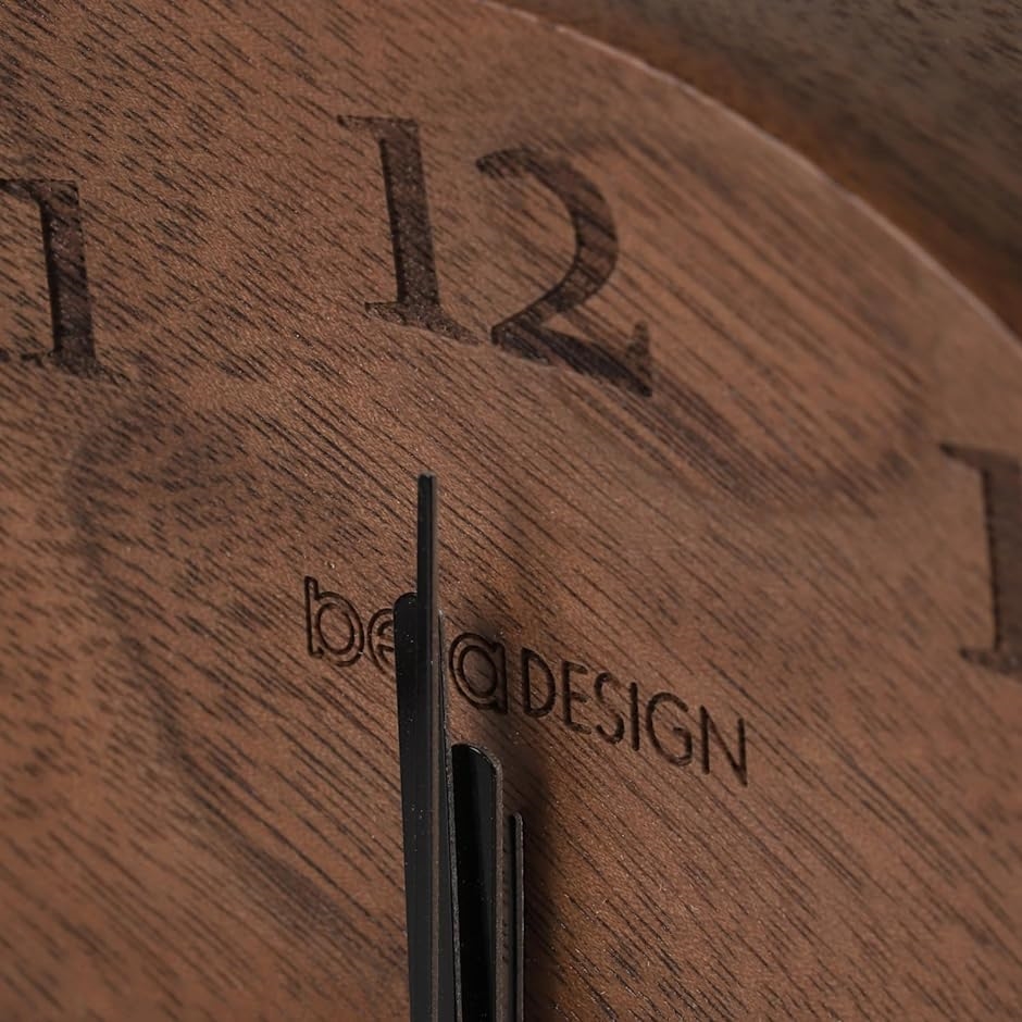 置き時計 天然木 木製 電池式( TC1308 ブラウン ブラックウォールナット（アメリカ） 数字あり,  12cmx12cmx4cm)｜horikku｜03