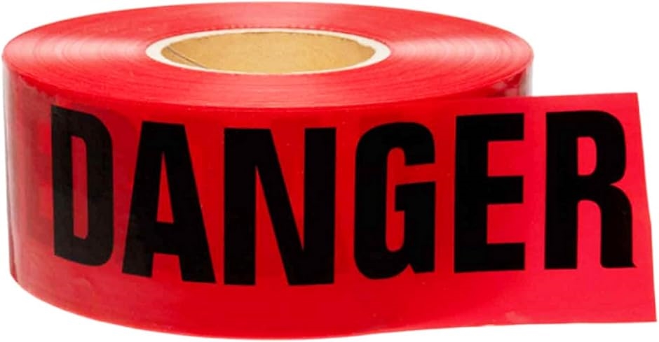 規制テープ バリケードテープ 警告テープ DANGER 安全標識 非粘着性