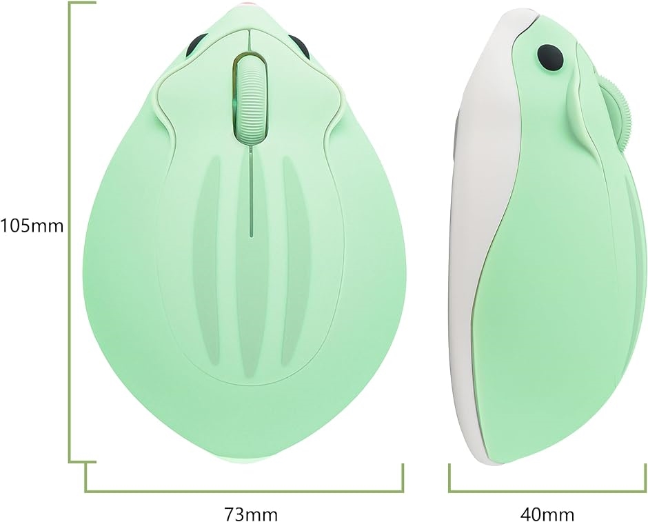 無線 小型 2.4Ghz ワイヤレスマウス ハムスターの形 静音マウス 軽量 電池式 緑( グリーン)｜horikku｜06