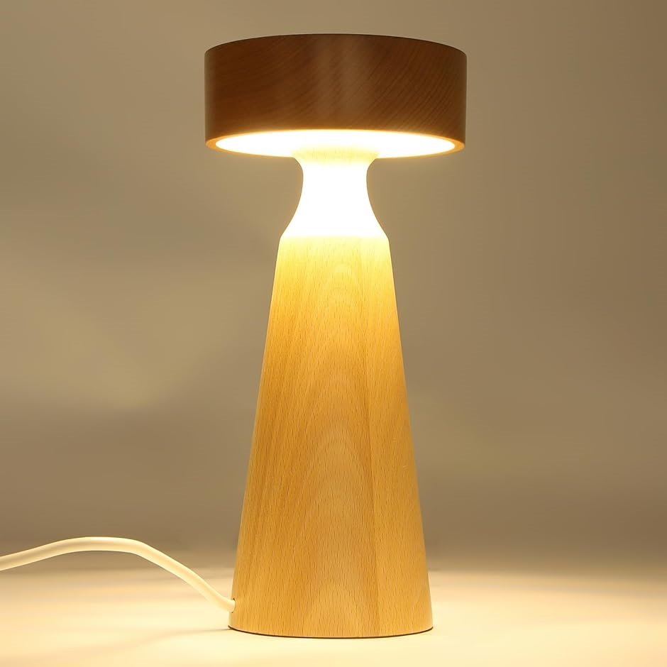 ドイツ産天然木 木製 ブナ 間接照明 ベッドサイドランプ テーブルランプ 卓上ライト ナイトライト 授乳ライト LED 灯台シリーズ