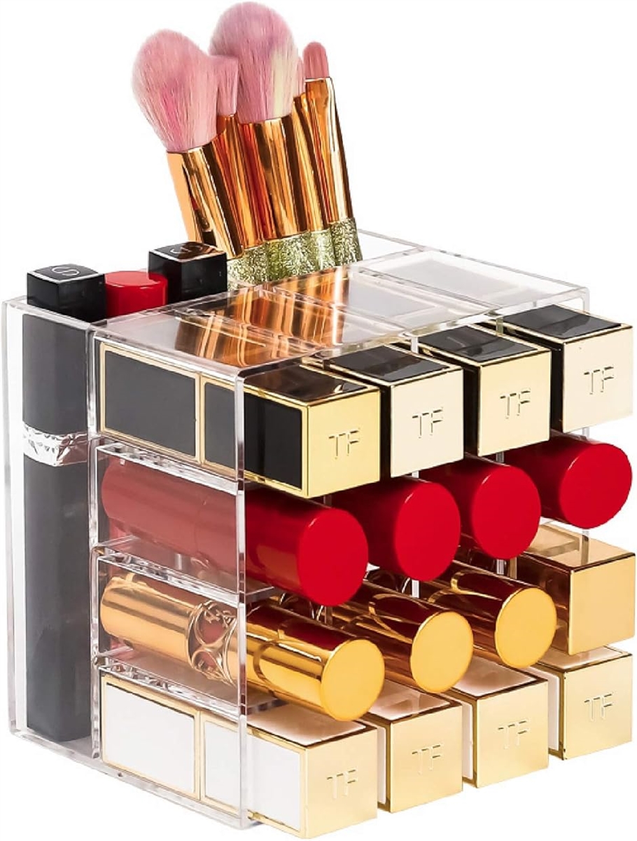 口紅収納 リップ収納ケース アクリル 透明 リップスティックスタンド