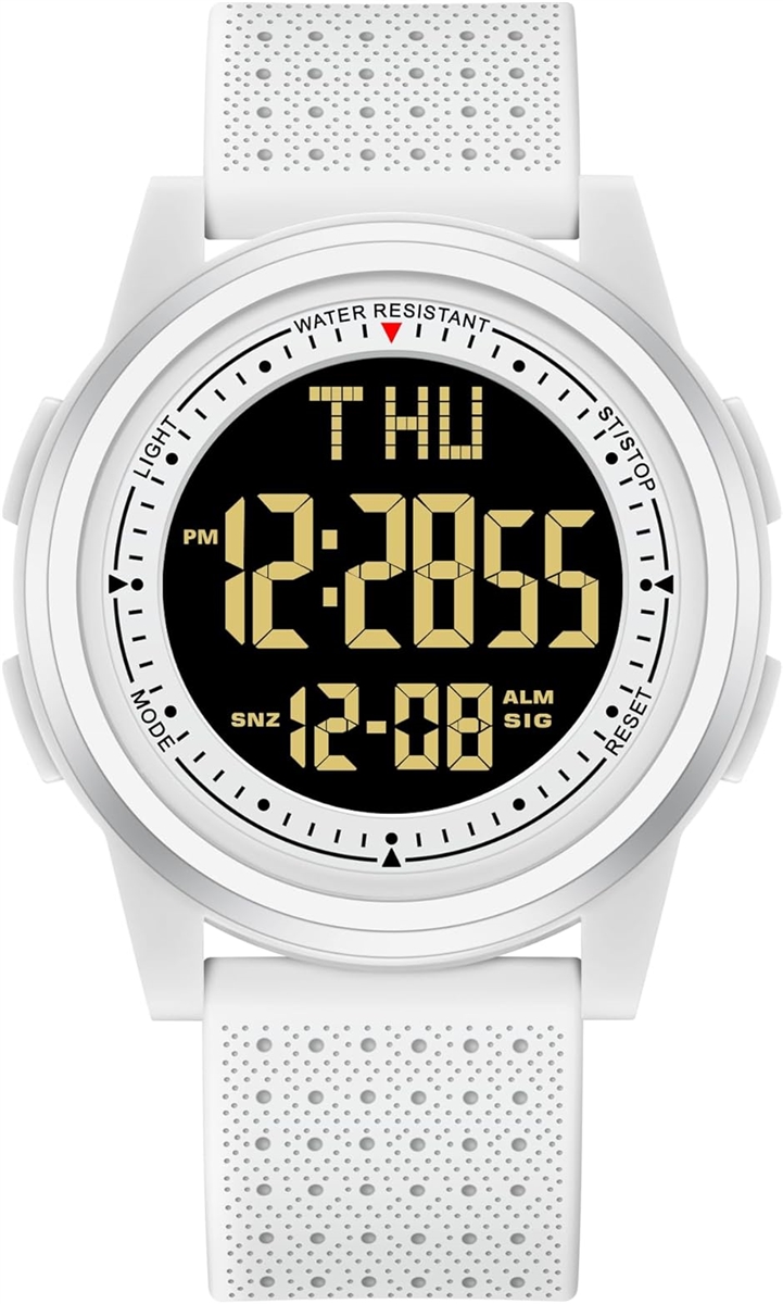 Yahoo! Yahoo!ショッピング(ヤフー ショッピング)腕時計 デジタル メンズ スポーツウォッチ 超薄型腕時計 男女兼用 防水 多機能付き デジタル腕時計（ 07-ホワイトとブラック）