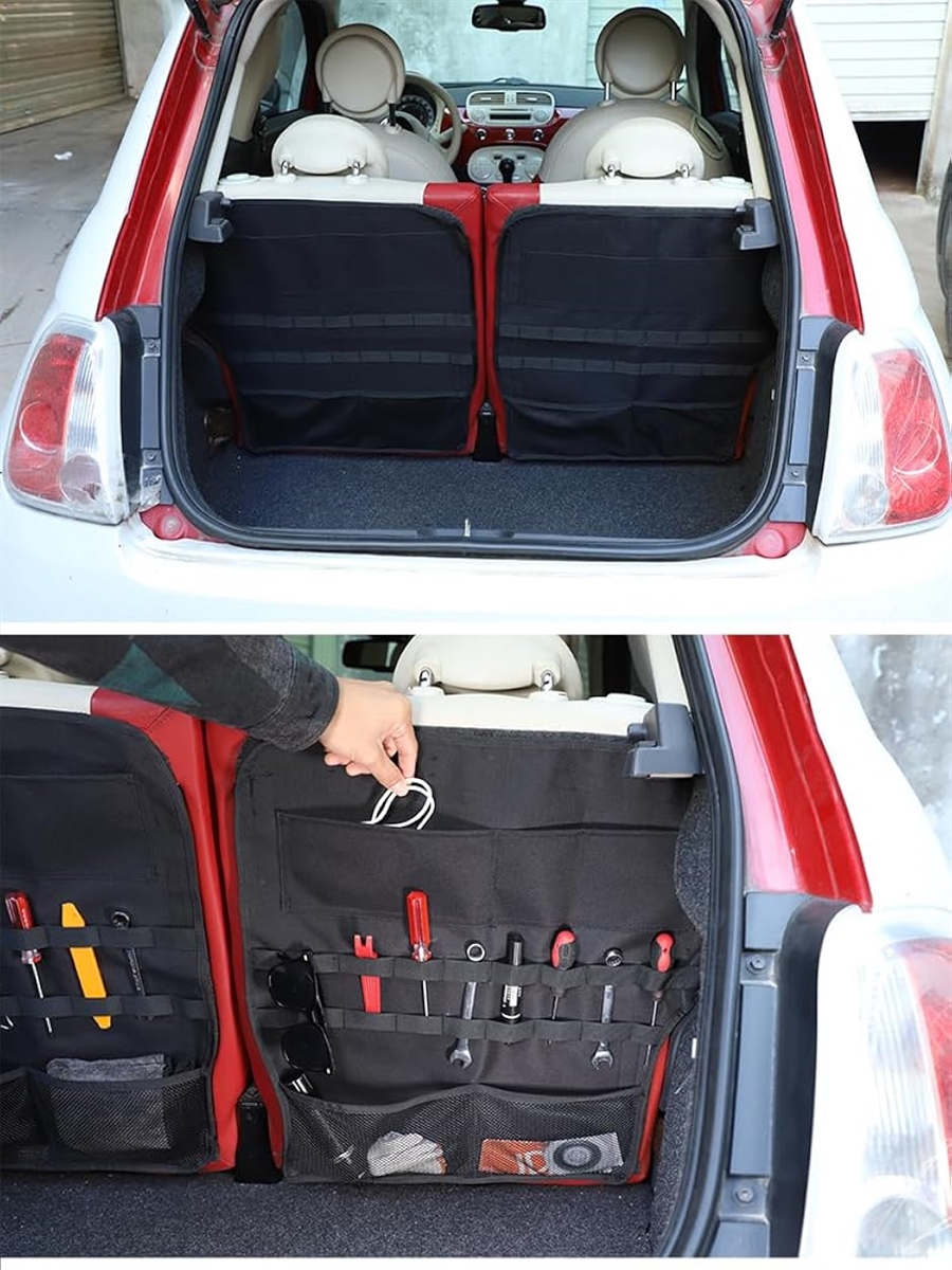 互換品】フィアット 500 専用 シートバックポケット 車用収納ポケット