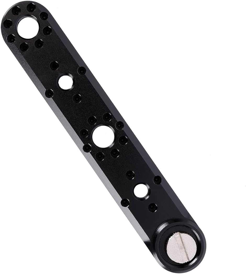 Nato レール 1/4”-20 と ARRI 3/8”-16位置決め穴付き 長さ121mm ー569 MDM( ブラック)