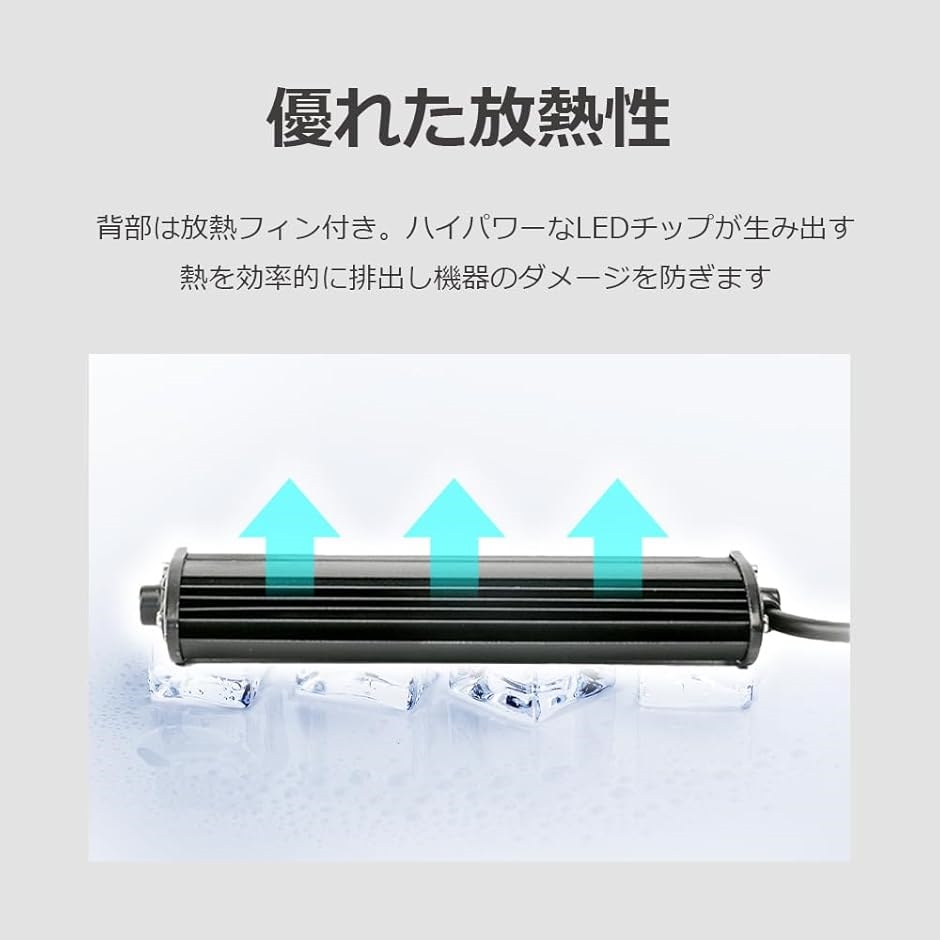 LED作業灯 12V / 24V 車 ワークライト バーライト 7インチ 60W x 2個