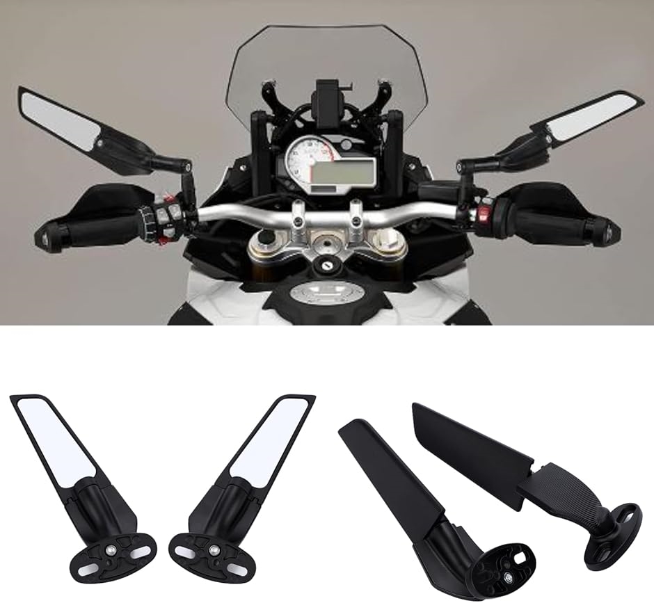 バイクパーツセット ホワイトカウル ブラックミラー バイクパーツ