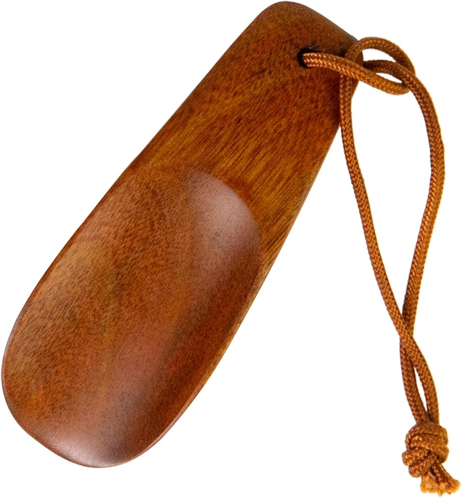 ポケットサイズ 木製 靴べら 携帯 小さい 持ち運び 軽量 コンパクト 茶( ブラウン,  ミニサイズ)｜horikku