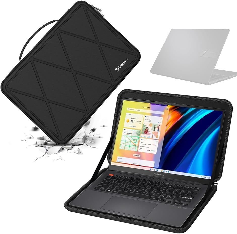 �y�݊��i�z �n�[�hEVA�ی�X���[�u�P�[�X 14�C���` ASUS Vivobook MDM(Black,  For ASUS 14�C���`�iM61�j)
