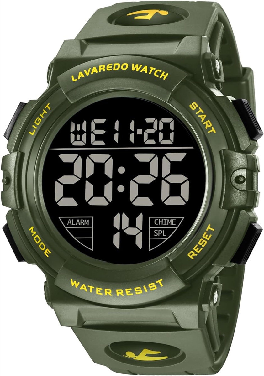 Yahoo! Yahoo!ショッピング(ヤフー ショッピング)腕時計 メンズ デジタル 50メートル防水 日付 曜日 アラーム LED表示 多機能付き 防水腕時計（ 11-グリーン-ブラック）