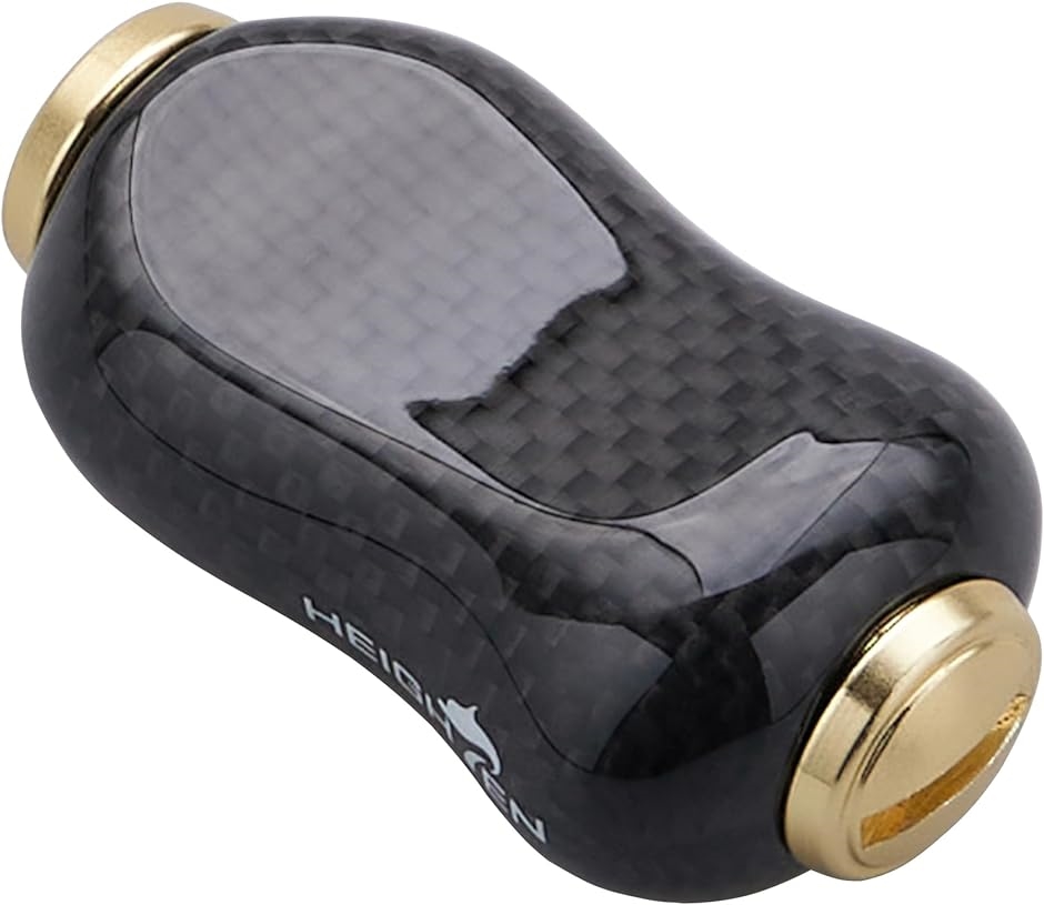 21mm リール ハンドル ノブ カーボン製 シマノ ダイワ 通用 Shimano Type Daiwa Gourd( ゴールド)