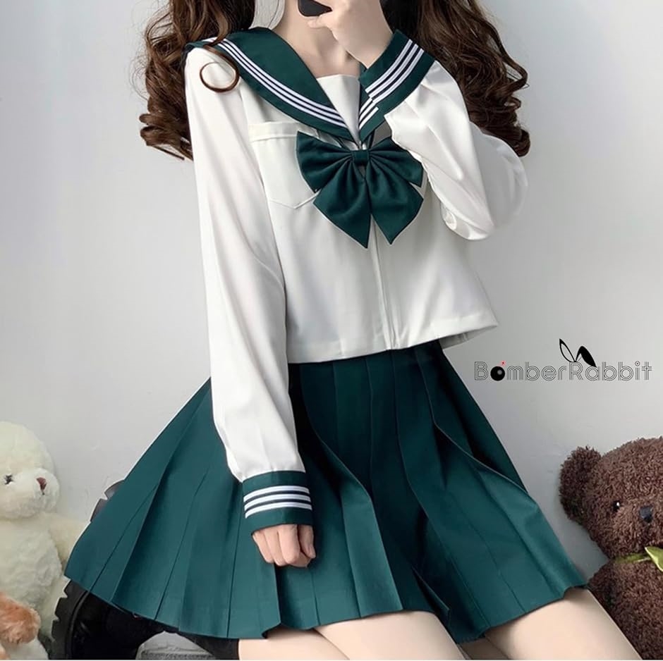 コスプレ衣装 青緑髪 チェック柄ジャケット チェック柄セーラー服｜タータンチェック｜長袖・半袖｜コスプレ