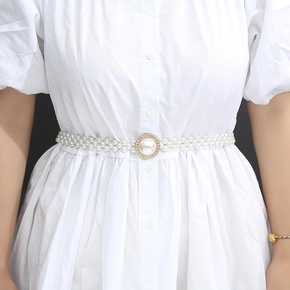 パールベルト サッシュベルト レディース ゴム...の詳細画像2