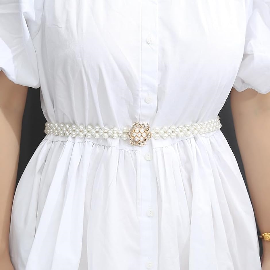 パールベルト サッシュベルト レディース ゴム...の詳細画像2