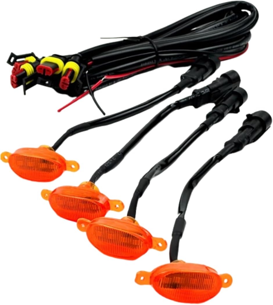 LED グリルマーカー 車用 ランプ 警告灯 12V サイドマーカー デイ
