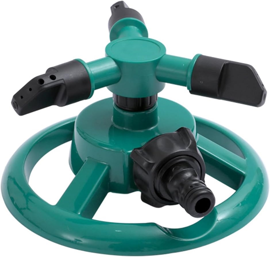 芝生 散水 スプリンクラー 360度 自動 回転 広範囲 ノズル 角度調整 ガーデン 緑( グリーン) | ブランド登録なし