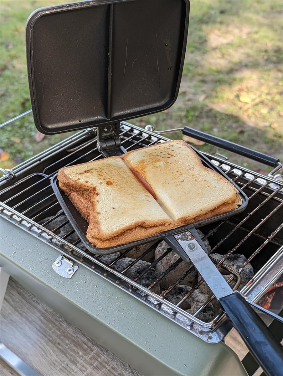 バーベキューコンロ アタッシュケース型 グリル V型 卓上グリル BBQ グリーン( Green,  4人用)｜horikku｜08