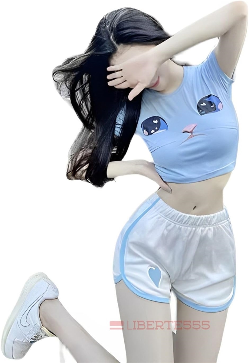 天使界隈 量産型 地雷系 サブカル系 水色 服 ショートパンツ 部屋着