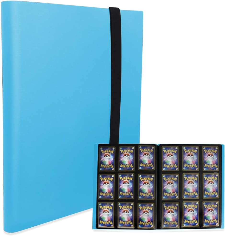 カードファイル トレカ バインダー 360枚収納 カードケース スリーブ対応( 水色)｜horikku