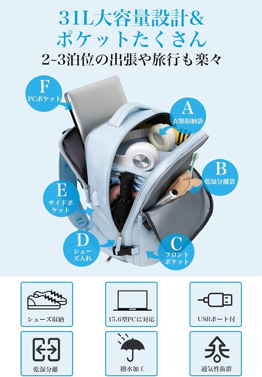 リュック ビジネスリュック バックパック リュ...の詳細画像1