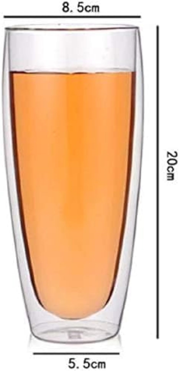 ダブルウォール グラス タンブラー 二重構造 耐熱 カップ 2個セット( 600ml 2個セット)｜horikku｜02