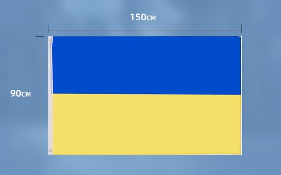 国旗 90x150cm ハトメ式 応援グッズ 運動( ウクライナ)｜horikku｜02