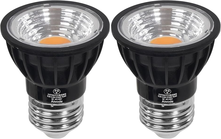 E26 LED�X�|�b�g���C�g LED�d�� E26���� 5.5W(�d���F2700K - �u���b�N�i2�Z�b�g�j,  2)E26)
