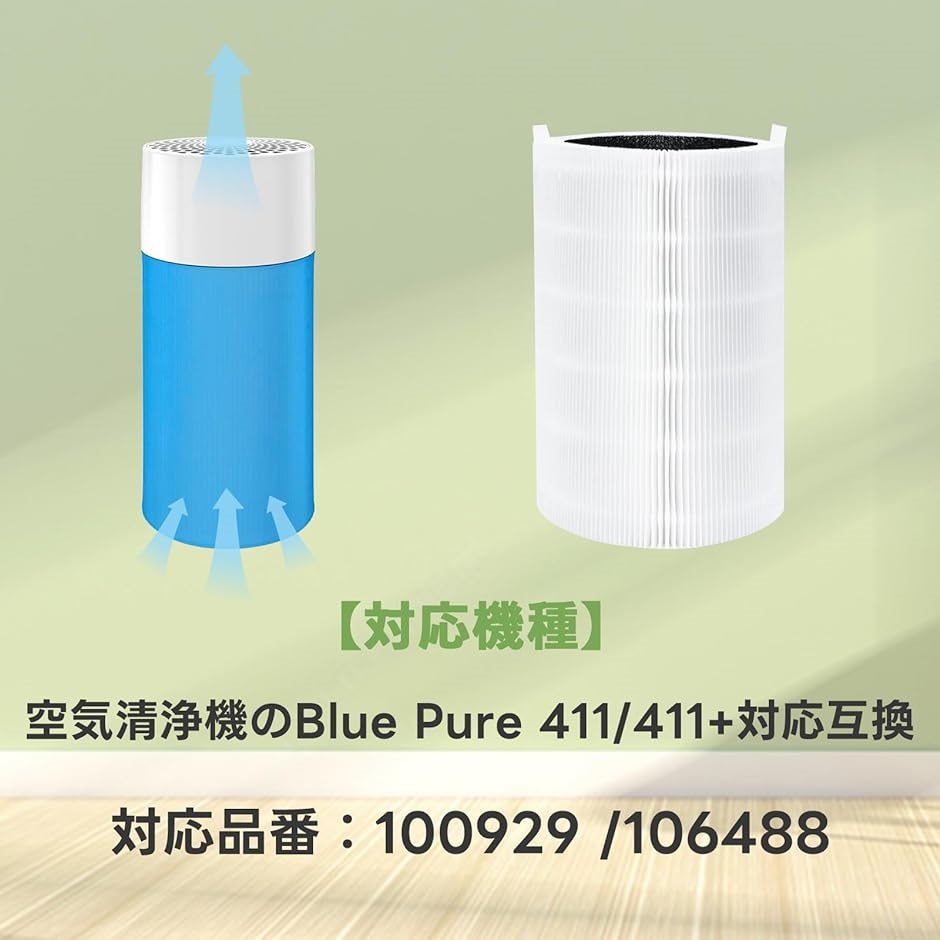 社外互換品 互換品 Blue Pure 411 空気清浄機交換用フィルター 3210 411+( 411 交換フィルター 2枚)｜horikku｜03