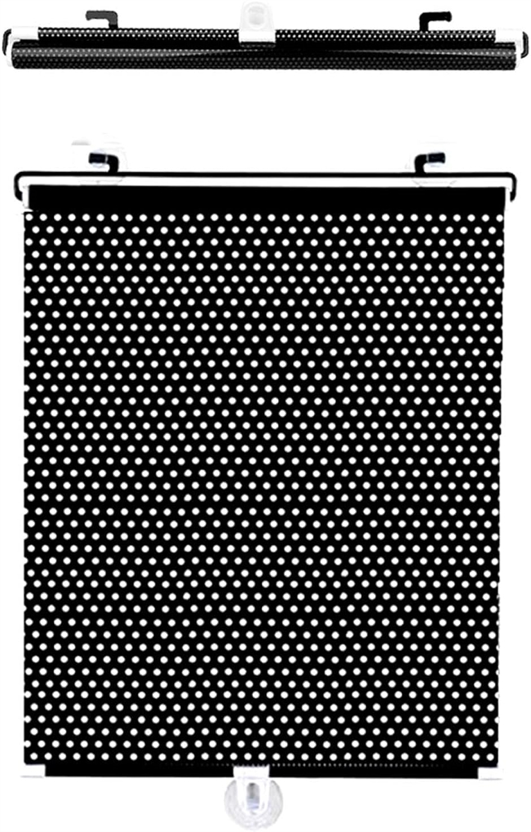 ロールスクリーン 吸盤式 日除け サンシェード 遮光カーテン ブラインド 窓 車 40x60cm( ブラック,  60cm)