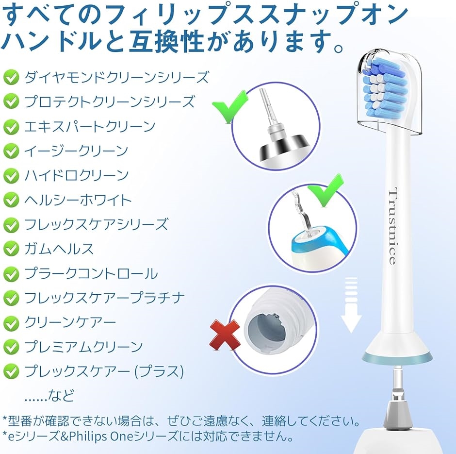 互換ブラシ 2023進化モデル 替えブラシ フィリップス ソニッケアー 電動歯ブラシ 対応 コンパクト ミニ : 用の( ホワイト)