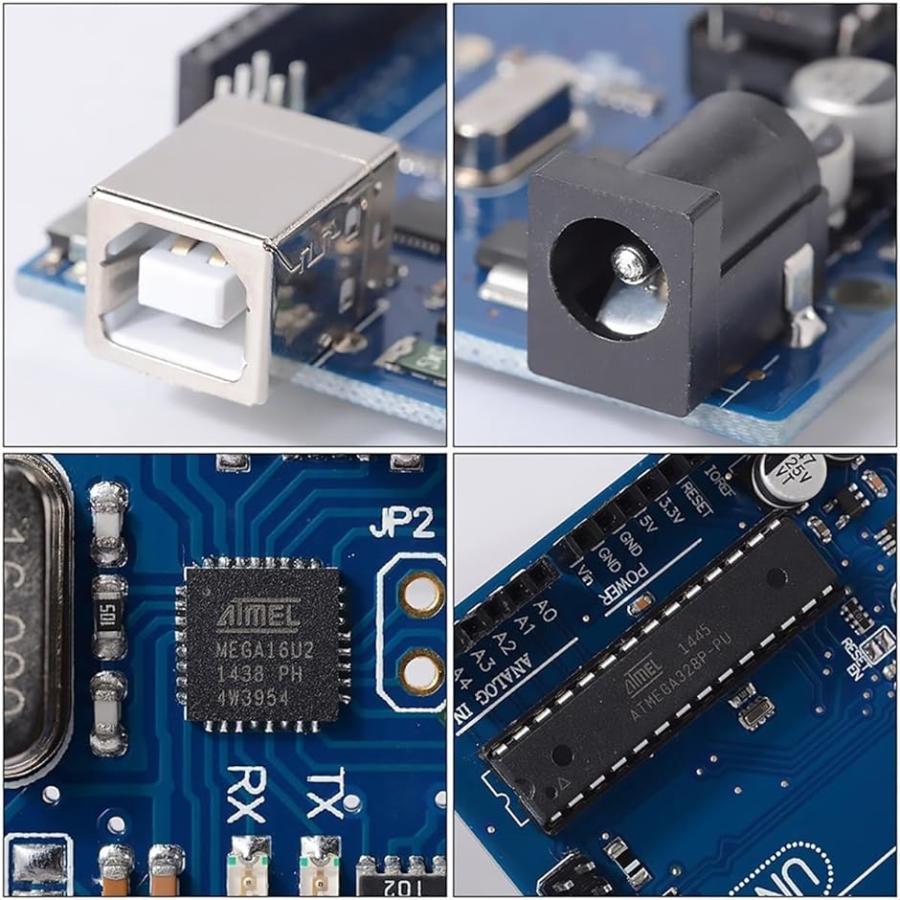 互換 Arduino UNO R3 マイコンボード ATmega328P + ATMEGA16U2 開発ボード( 青)｜horikku｜03