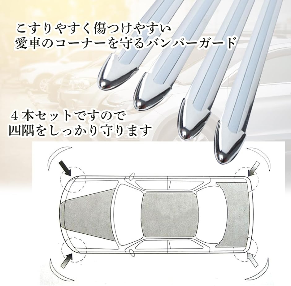 バンパーガード プロテクター コーナー 汎用 バンパープロテクター 傷