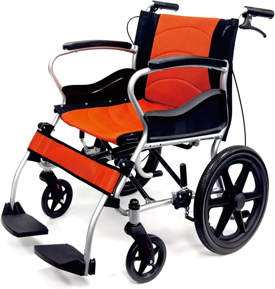 車椅子 介助式車イス アルミ製 折りたたみ車椅子 自用と介助ブレーキ