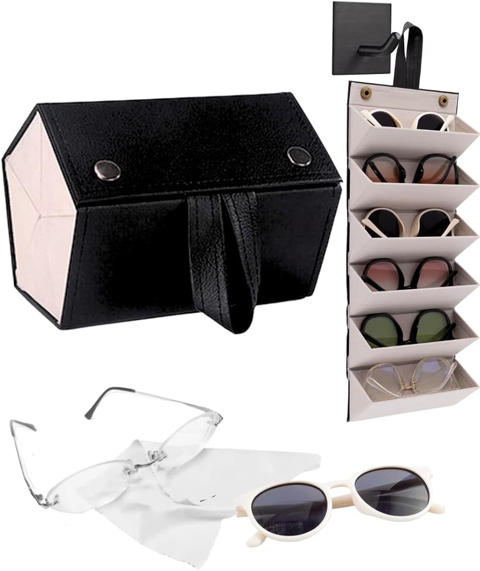 KURURA メガネケース スタンド 複数収納 サングラス おしゃれ 眼鏡置き ホルダー ブラックグレー( ブラックグレー（5本）)