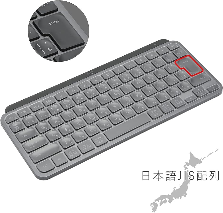 ロジクール MX Keys mini用キーボードカバー対応 日本語JIS配列 Logi MDM( MX Keys mini(JIS配列))