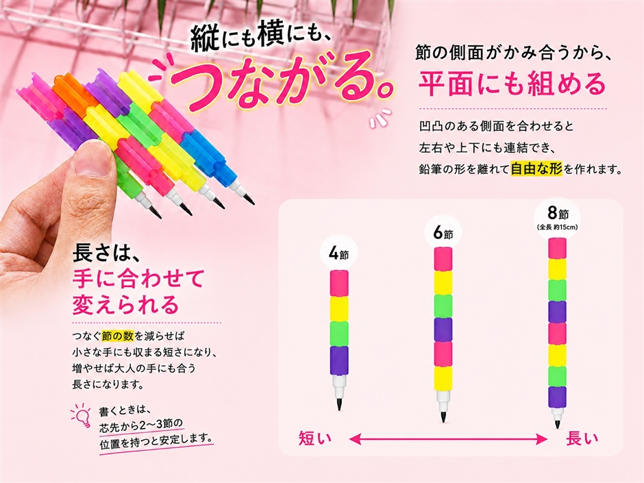 ロケット鉛筆 カラフル えんぴつ 景品 プレゼント 文房具 HB 24本