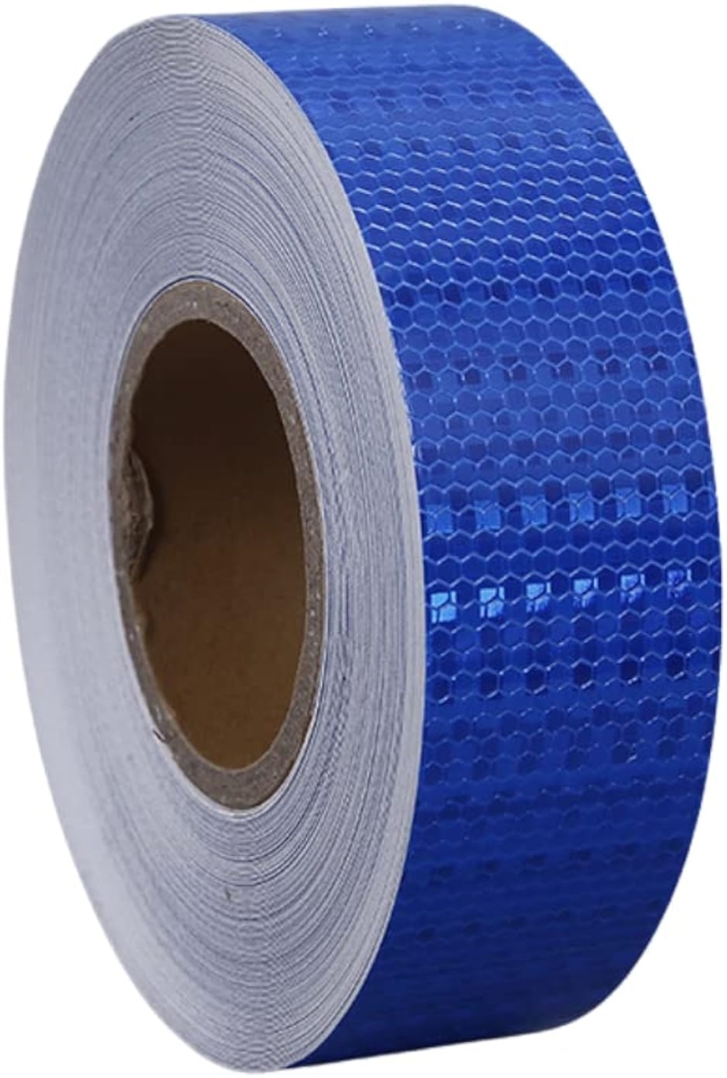 反射テープ 反射シール 反射板 コンクリート 貼れる 25m 幅5cm( ブルー)｜horikku