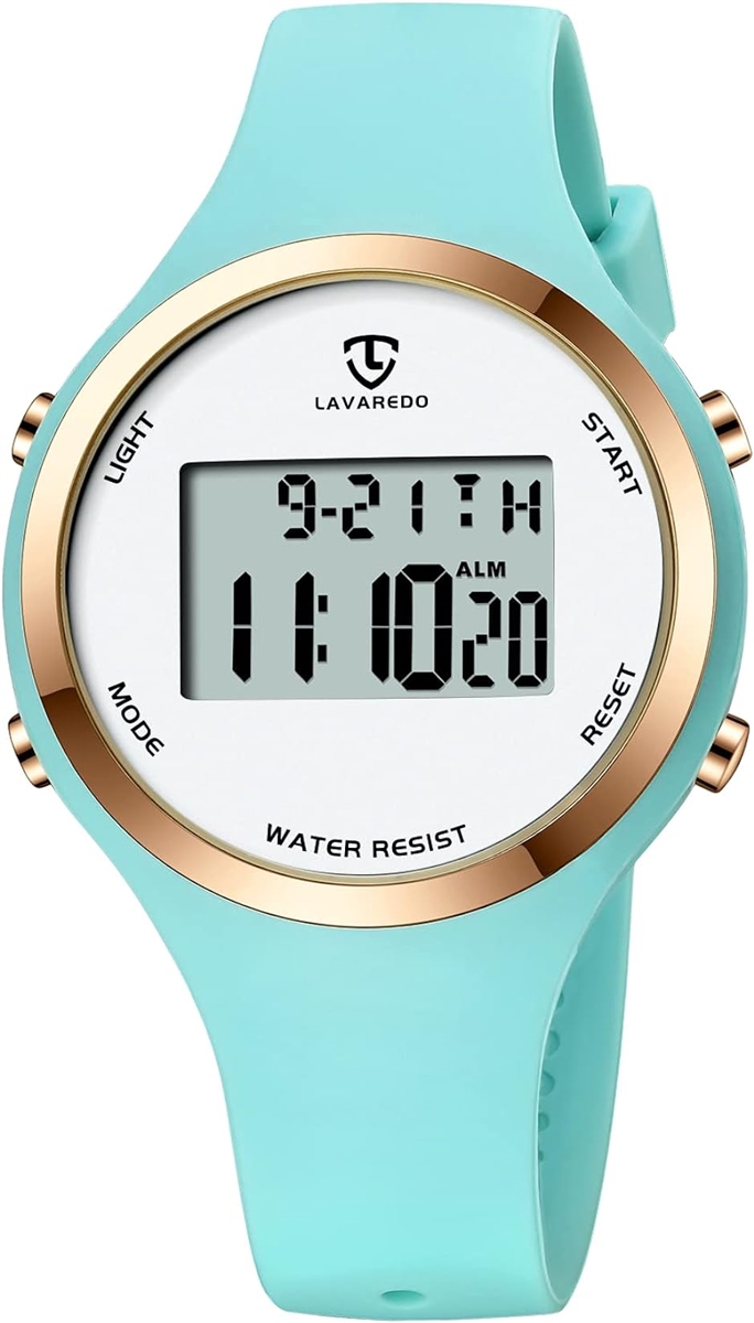 腕時計 レディース うで時計 メンズ デジタル腕時計 男女兼用 子供腕時計 スポーツウォッチ 多機能付け( 04-グリーン)